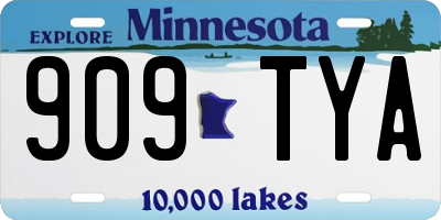 MN license plate 909TYA