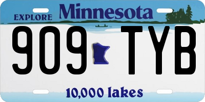 MN license plate 909TYB