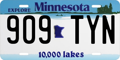MN license plate 909TYN