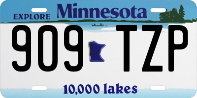 MN license plate 909TZP