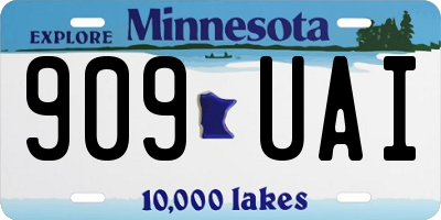 MN license plate 909UAI