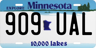MN license plate 909UAL