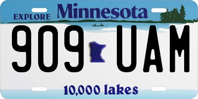 MN license plate 909UAM