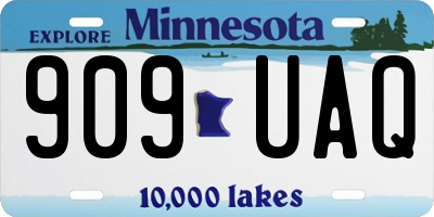 MN license plate 909UAQ