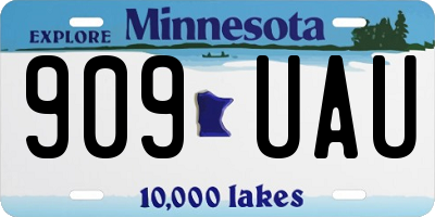 MN license plate 909UAU