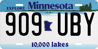 MN license plate 909UBY