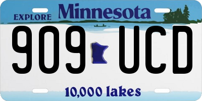 MN license plate 909UCD