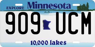 MN license plate 909UCM