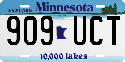 MN license plate 909UCT