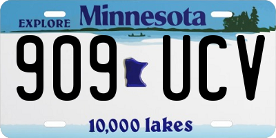 MN license plate 909UCV