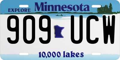 MN license plate 909UCW