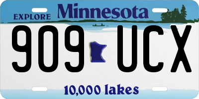 MN license plate 909UCX