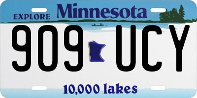 MN license plate 909UCY
