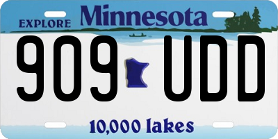 MN license plate 909UDD
