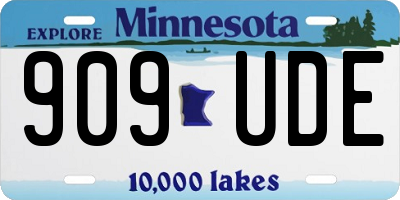 MN license plate 909UDE