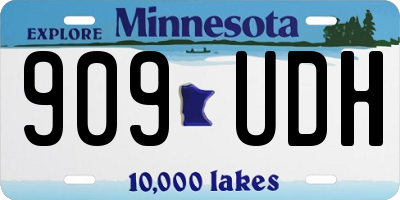MN license plate 909UDH