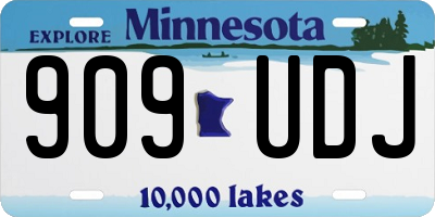 MN license plate 909UDJ