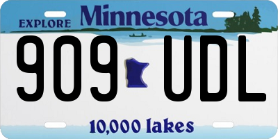 MN license plate 909UDL