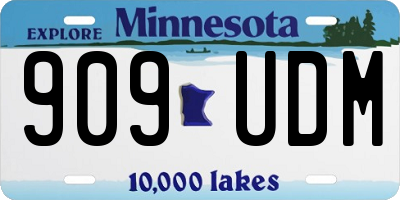 MN license plate 909UDM