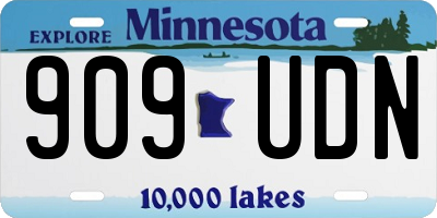 MN license plate 909UDN