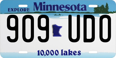 MN license plate 909UDO
