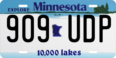 MN license plate 909UDP