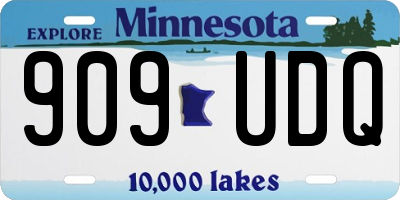 MN license plate 909UDQ