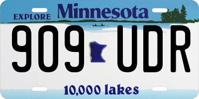 MN license plate 909UDR