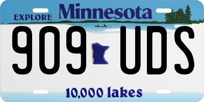 MN license plate 909UDS