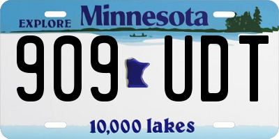 MN license plate 909UDT