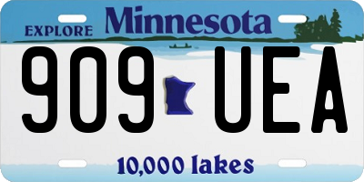 MN license plate 909UEA