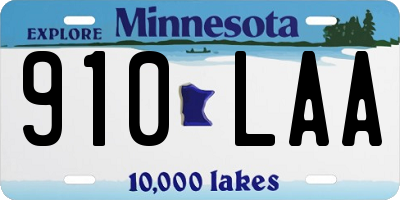 MN license plate 910LAA