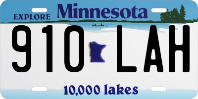 MN license plate 910LAH