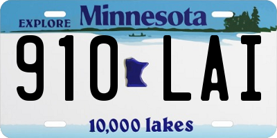 MN license plate 910LAI