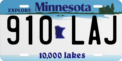 MN license plate 910LAJ