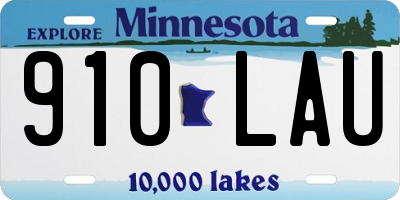 MN license plate 910LAU