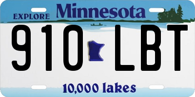 MN license plate 910LBT