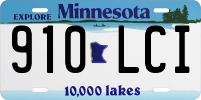 MN license plate 910LCI