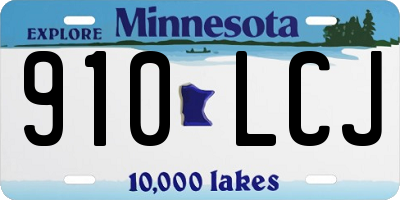 MN license plate 910LCJ