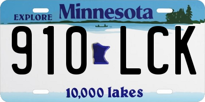 MN license plate 910LCK