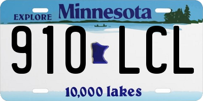 MN license plate 910LCL