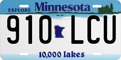 MN license plate 910LCU