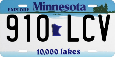 MN license plate 910LCV