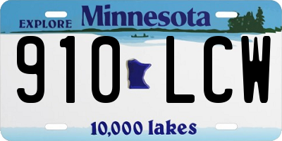 MN license plate 910LCW