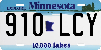 MN license plate 910LCY