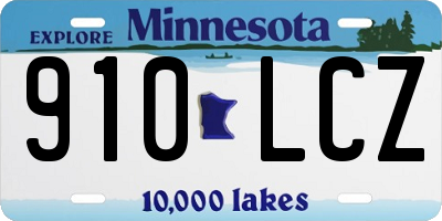 MN license plate 910LCZ