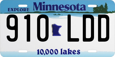 MN license plate 910LDD