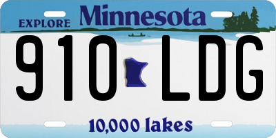 MN license plate 910LDG
