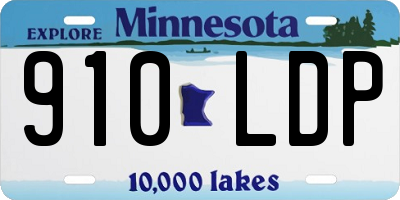 MN license plate 910LDP