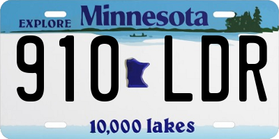 MN license plate 910LDR